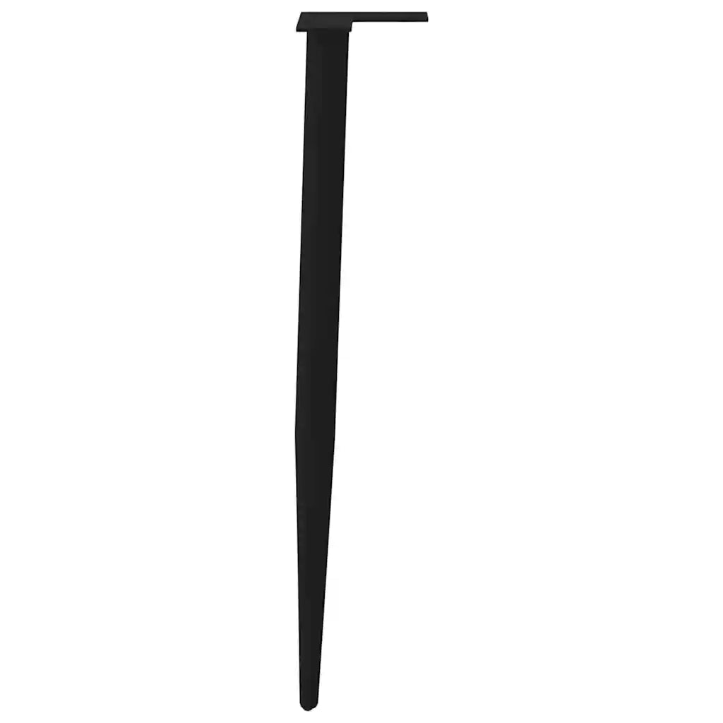Gambe per Tavolo Consolle Forma Conica 4 pz Nere 72-73 cm Acciaio