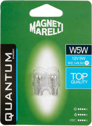Magneti Marelli W5W coppia lampadine auto vetro 12V 5W attacco W2,1X9,5d