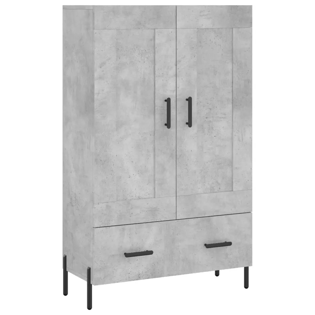 Credenza-Buffet-Armadio da cucina Grigio Cemento 69,5x31x115 cm in Legno Multistrato 381024