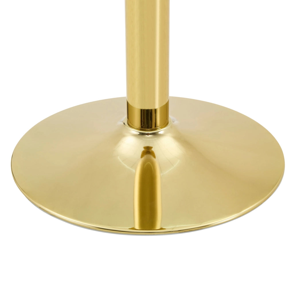 Tavolino da caffè rotondo in vetro temprato e metallo ? 70 cm; oro
