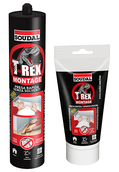 SOUDAL ADESIVO MONTAGGIO T-REX EFFETTO VENTOSA GR.380 BIANCO