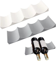 2 pezzi di supporto per bottiglie per frigorifero - supporto per bottiglie per vino - organizzatore per frigorifero per cucina - per armadio o bar - organizzatore per bottiglie in cucina - per vino, birra e bottiglie (bianco e grigio)