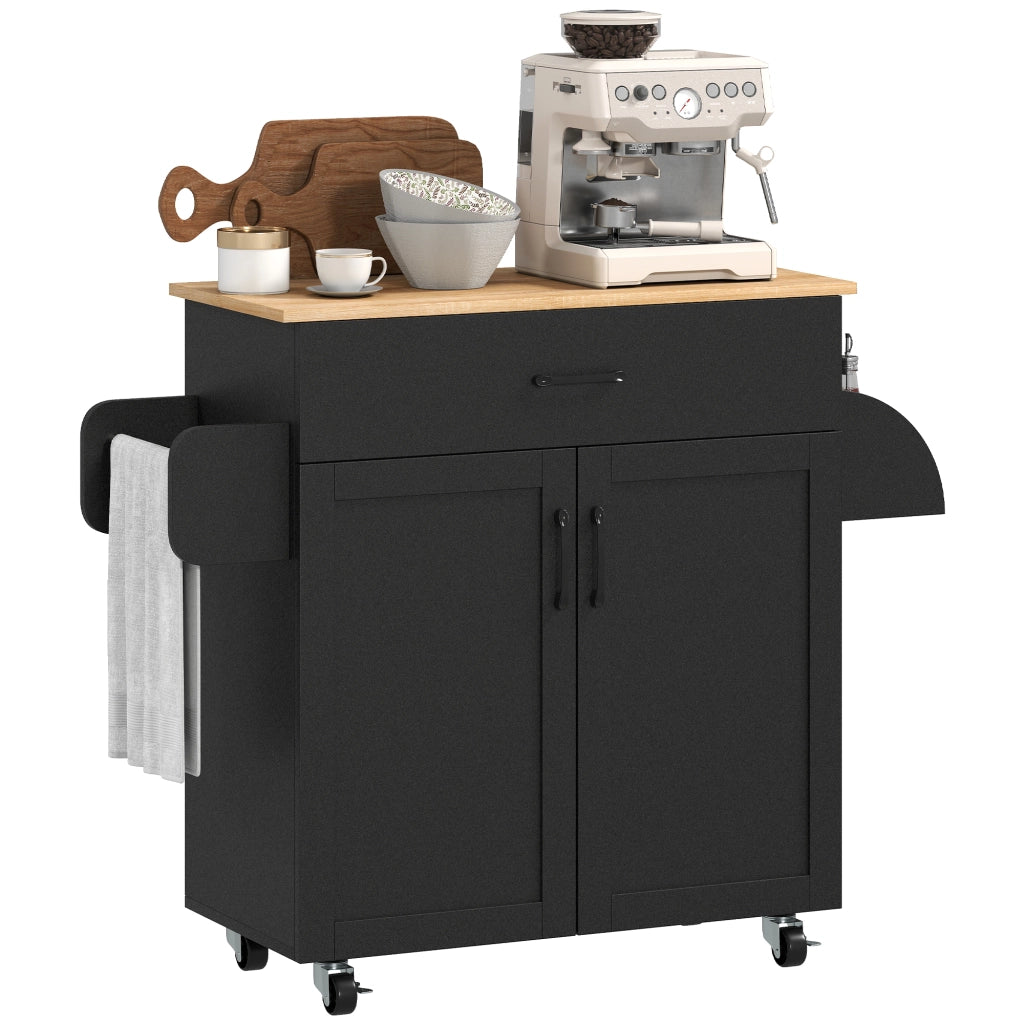 Isola da cucina con cassetti e ante ¨C Xylo ¨C Nero 105x36x85 cm