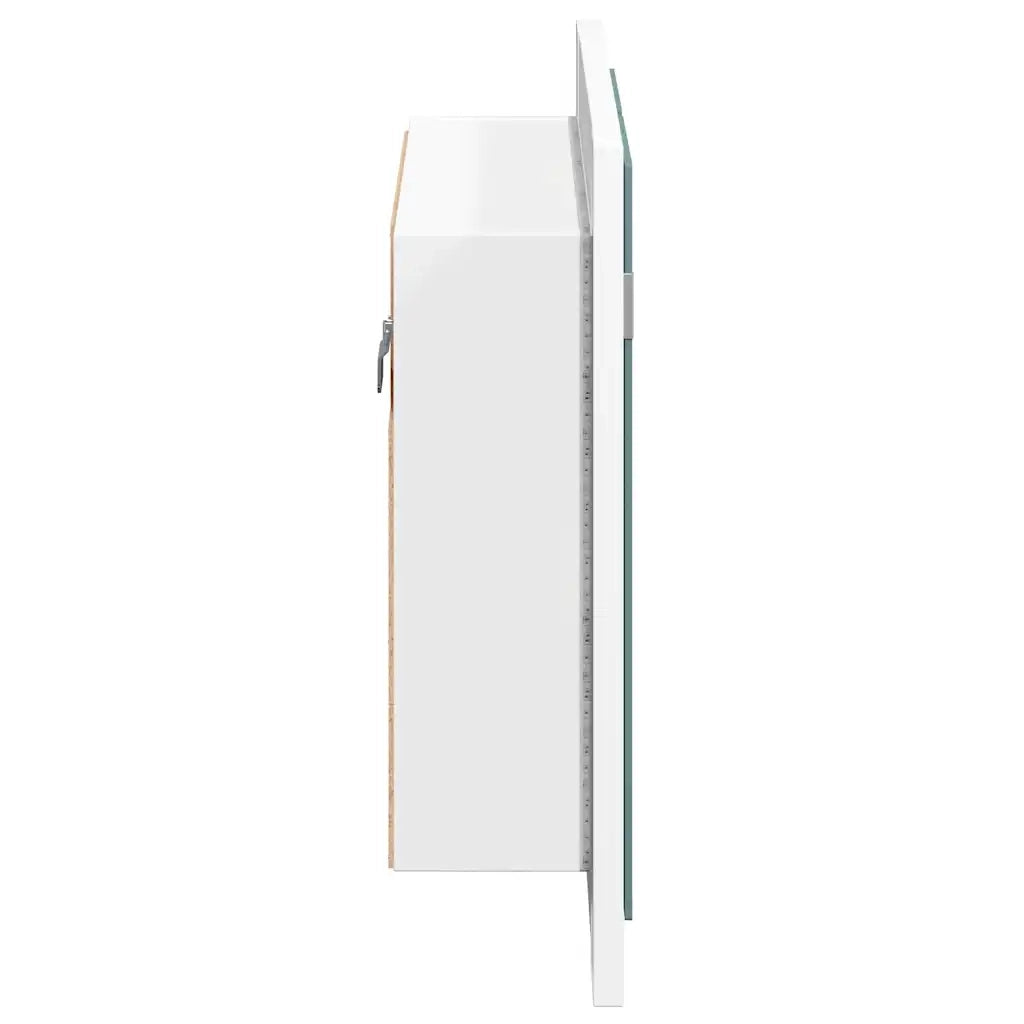 Armadietto a Specchio con Luci LED Bianco 60x12x45 in Acrilico 804956