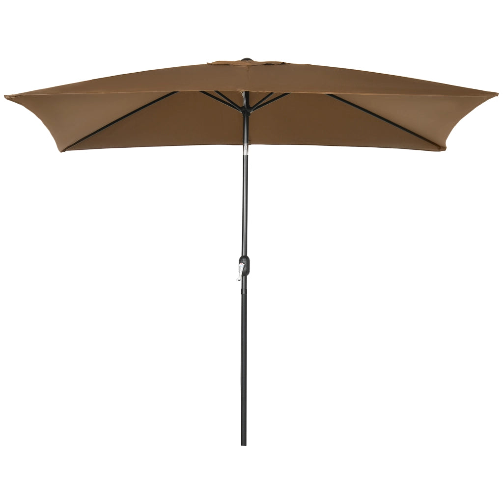 Tendone Parasole Retrattile Inclinabile ¨C zephmum ¨C Marrone 2.94x1.98x2.55 m