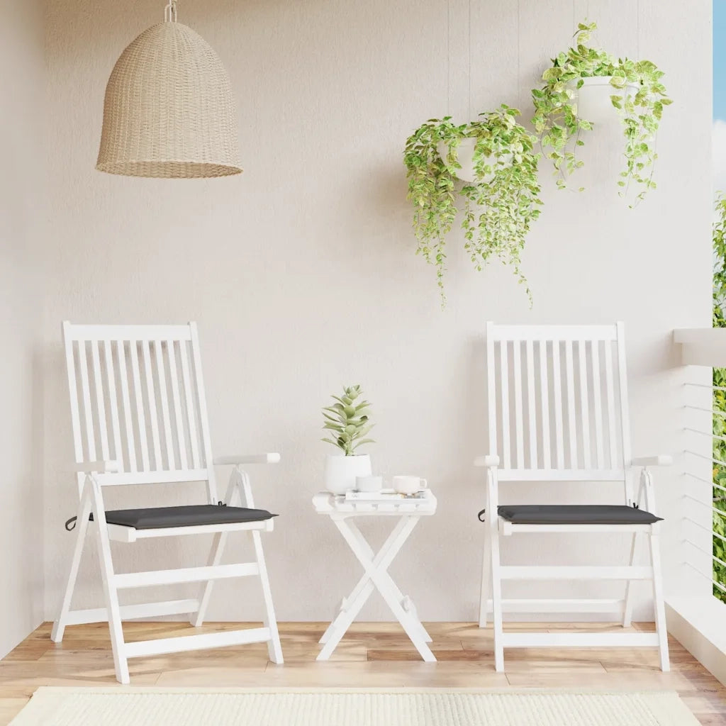 Cuscini per Sedia 2 pz Antracite 50x50x4 cm in Tessuto Oxford 47602