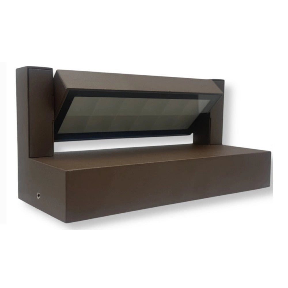 Trade Shop - Applique Parete Inclinabile Esterno 21w Tecnologia Cct 3 Tonalità Di Luce Ip65 472-3c - Marrone