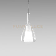 OFELIA S/11 - VETRO TRASPARENTE E PORTALAMPADA BIANCO 1 LUCE ATTACCO E27 CAVO TRASPARENTE SENZA BASE DI ATTACCO D.20CM H.38,2CM