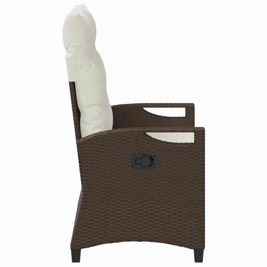 Panchina da giardino Marrone e Crema 105 x 60 x 112 cm 42026851