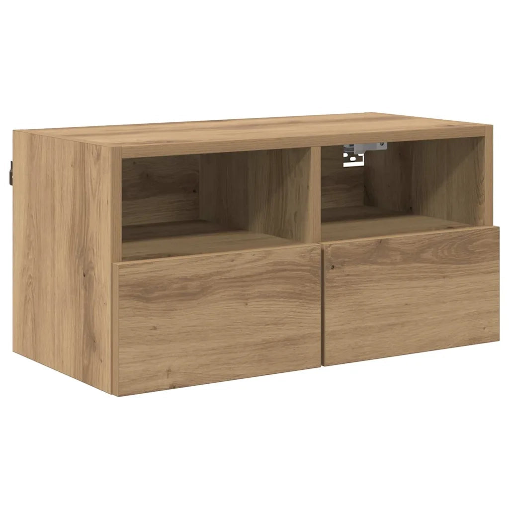 Unità per TV a Muro 4 pcs Rovere artigianale Legno multistrato 3402780
