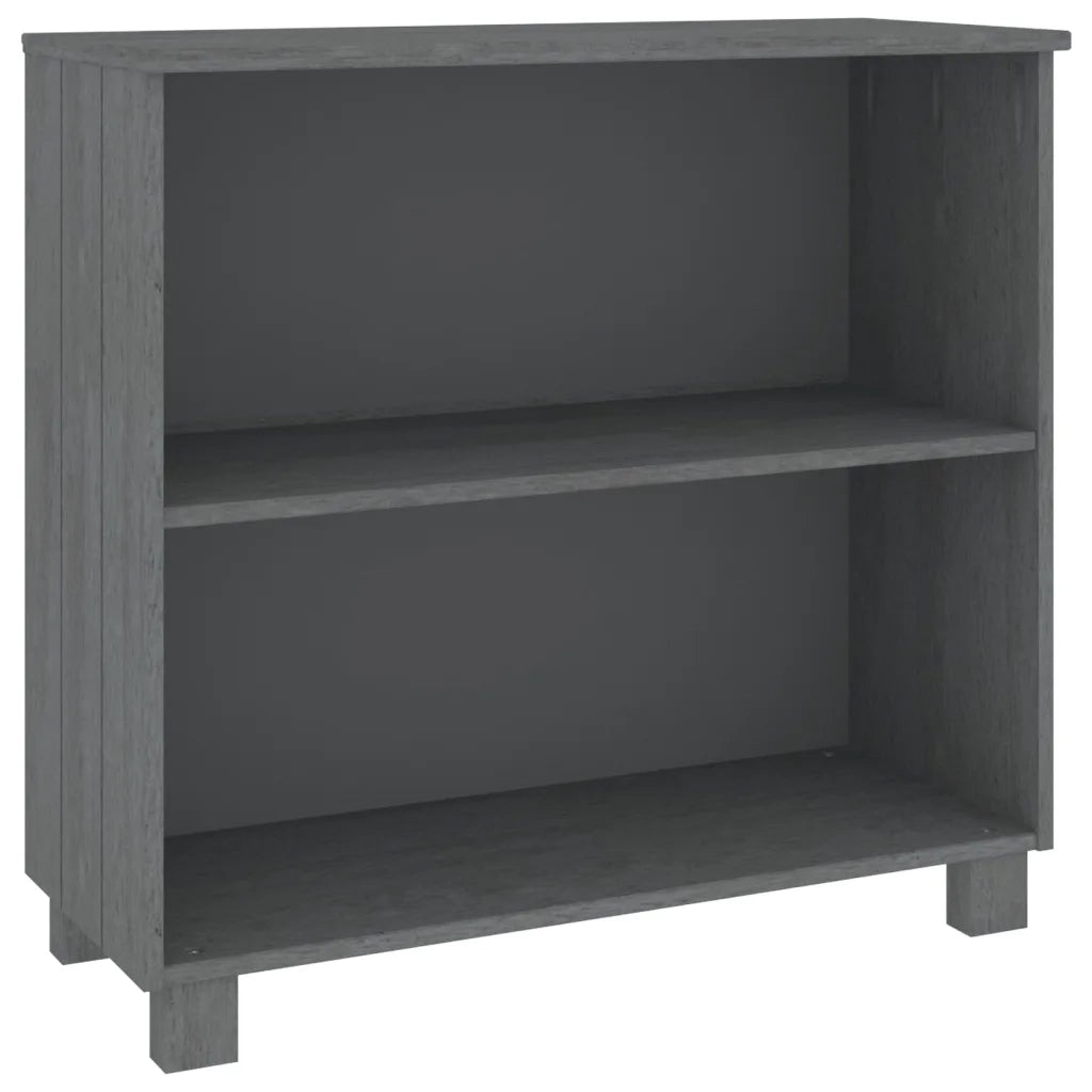 Credenza HAMAR Grigio Scuro 85x35x80 cm Legno Massello di Pino 340502