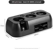 Sostegno per macchina da caffè, ABS nero, sostegno multifunzionale per macchina da caffè, per bar, manico, dispenser di polvere, spazio di stoccaggio, universale per 51/53/58 mm caffè.