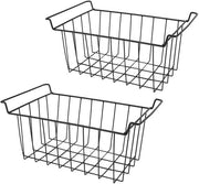 Sistema di Stoccaggio in Metallo Duraturo - 2 Pezzi - Rete di Raffreddamento - Scatola di Stoccaggio - Adatto per Piani di Frigorifero - Facile da Pulire