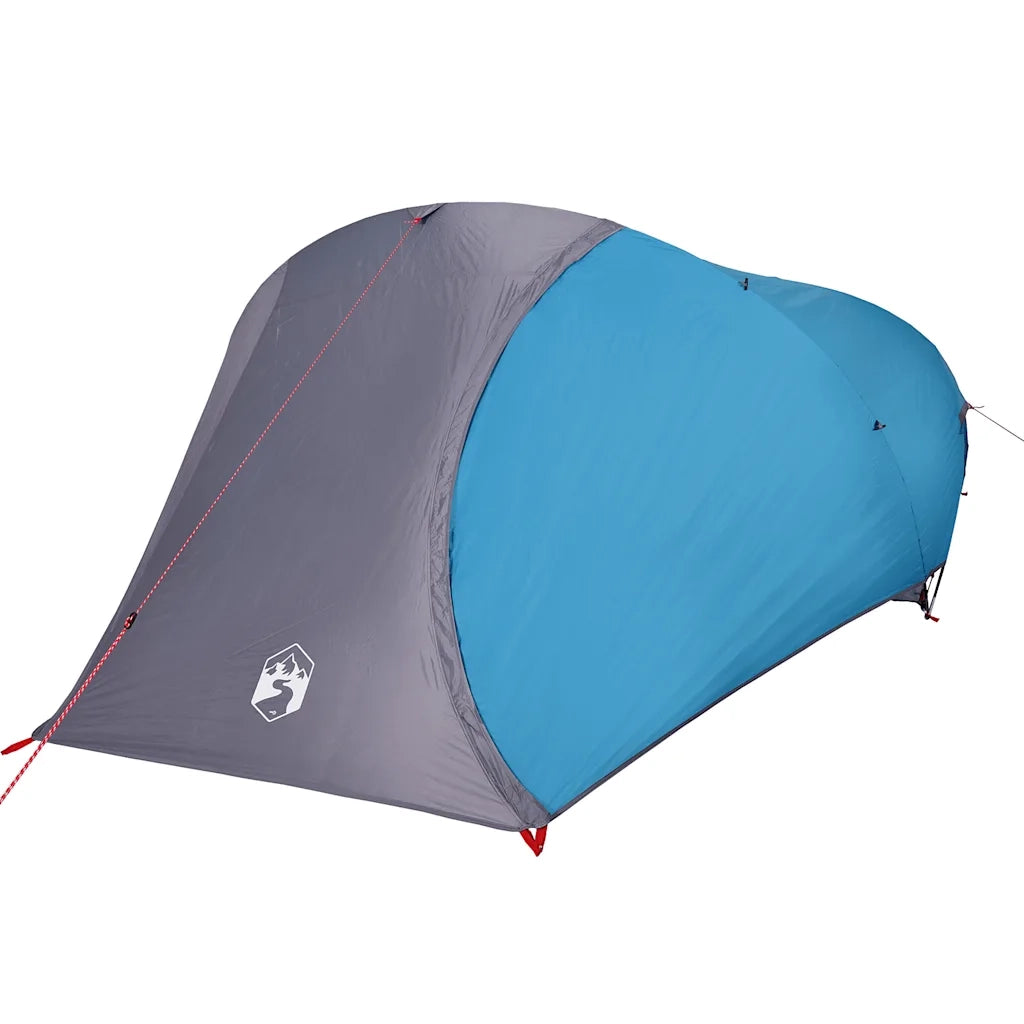 Tenda da Campeggio a Cupola per 4 Persone Blu Impermeabile