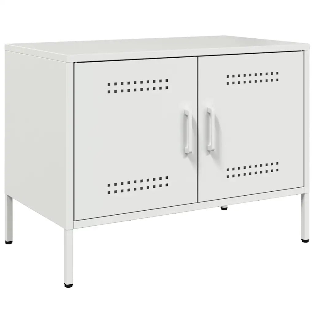Mobile TV Bianco 68x39x50,5 cm in Acciaio 842944