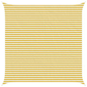 Telo Ombra-Vela Ombreggiante-Parasole a Vela Giallo e Bianco 5 x 5 m HDPE