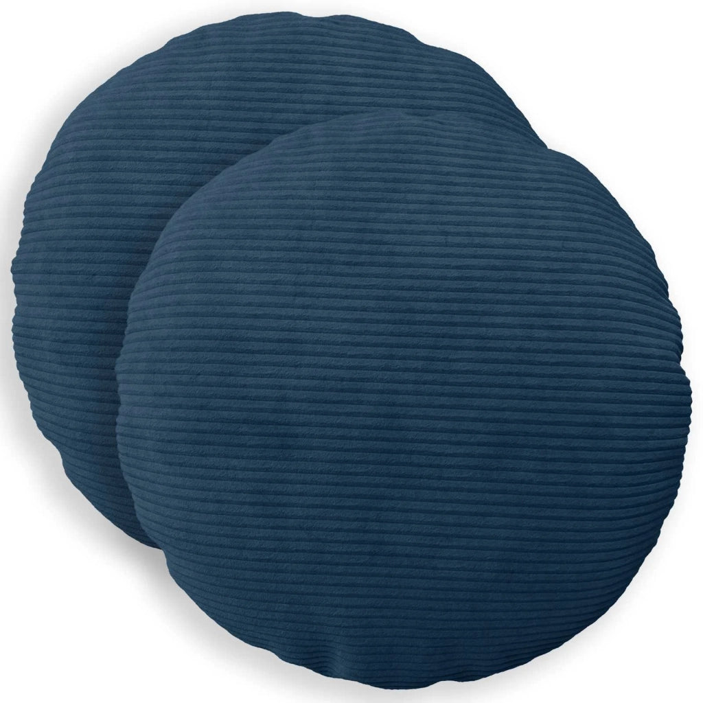 Federa 2 pcs HEERLEN Blu navy Ø 60 cm corduroy 922933