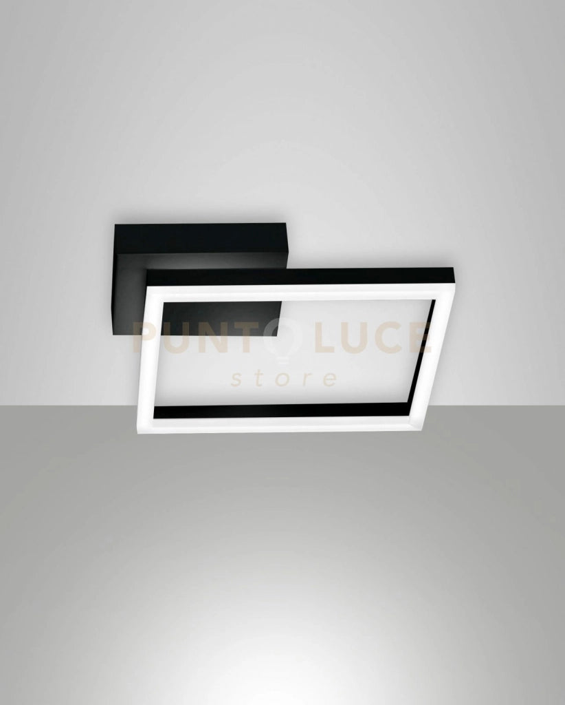 BARD APPLIQUE NERA 1 LUCE a LED 3000K - 22W - 2160 lm DIMMERABILE C/ACCESS.