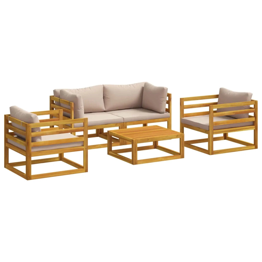 Set da giardino modulare 5 pezzi Naturale 3417223