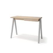 Scrivania Herdasa 1 cassetto effetto noce chiaro gambe grigio 75x107x47cm