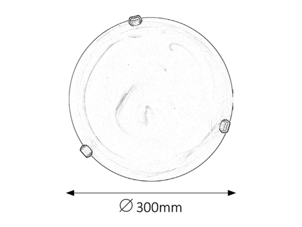 Plafoniera tonda 30 cm vetro alabastro E27 Rabalux 3203