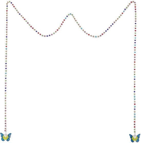 Collana per il viso con pendente a forma di farfalla blu