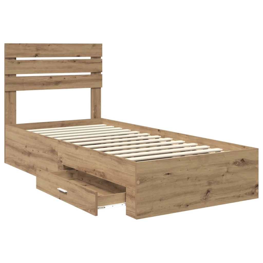 Struttura del letto con cassetto con testiera-Letto con Cassetti e Testiera Legno multistrato 337687