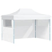 Gazebo Professionale Pieghevole 3 Pareti 3x4m Acciaio Bianco