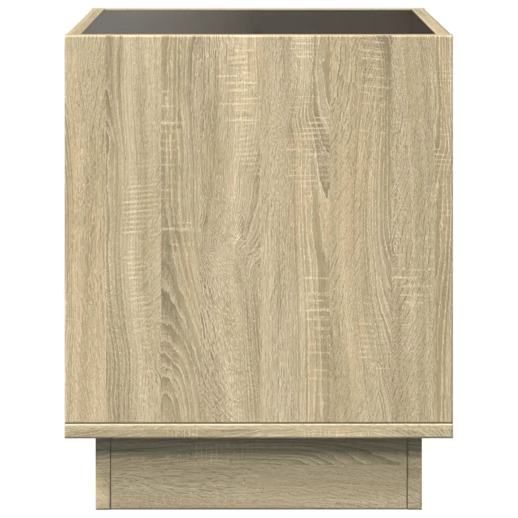 Tavolino da Salotto con LED Infinity Rovere Sonoma 50x50x50 cm 847653