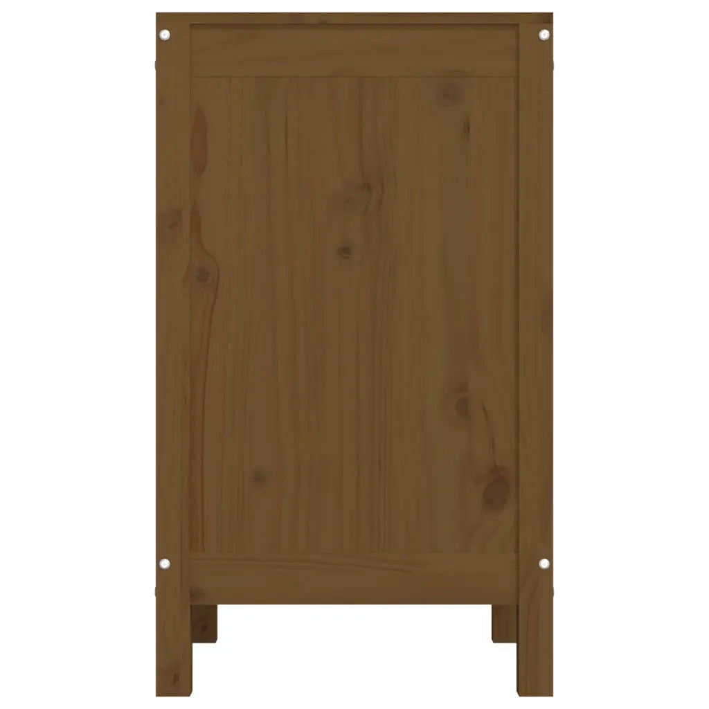 Contenitore per Bucato Ambra 44x44x76 cm Legno Massello Pino 823577