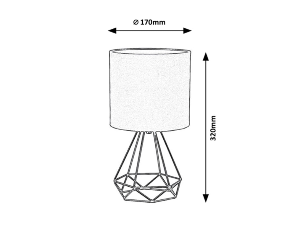 Lampada da tavolo Kinga oro/marrone E14 Rabalux 3017