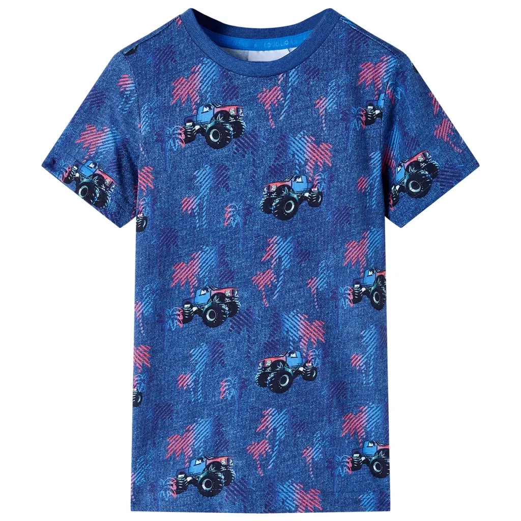 Maglietta da Bambino Blu Scuro MÃ©lange 104cod mxl 84798