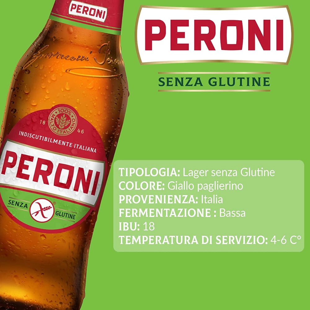 Peroni birra senza glutine confezione bottiglie 3x33 cl