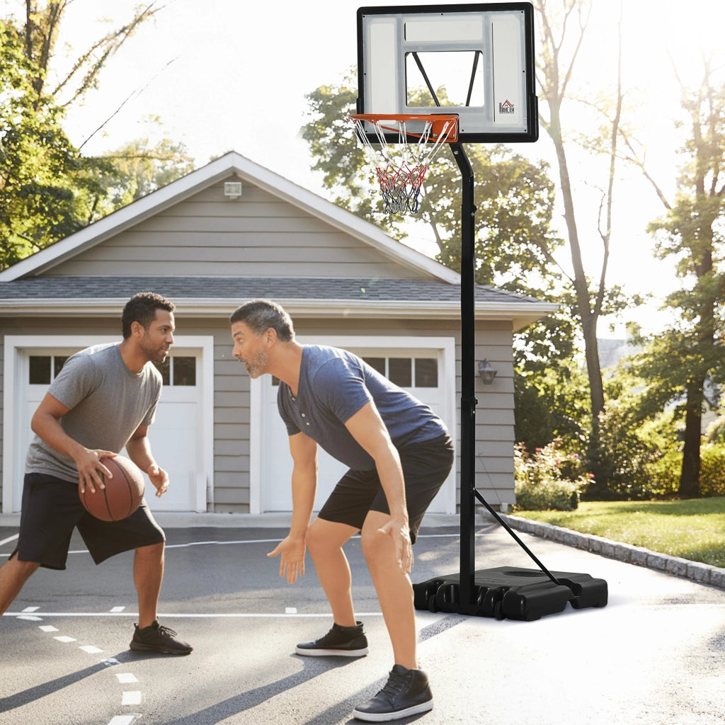 Supporto per canestro da basket con ruote regolabile ¨C Zephmum ¨C Nero 210-260 cm