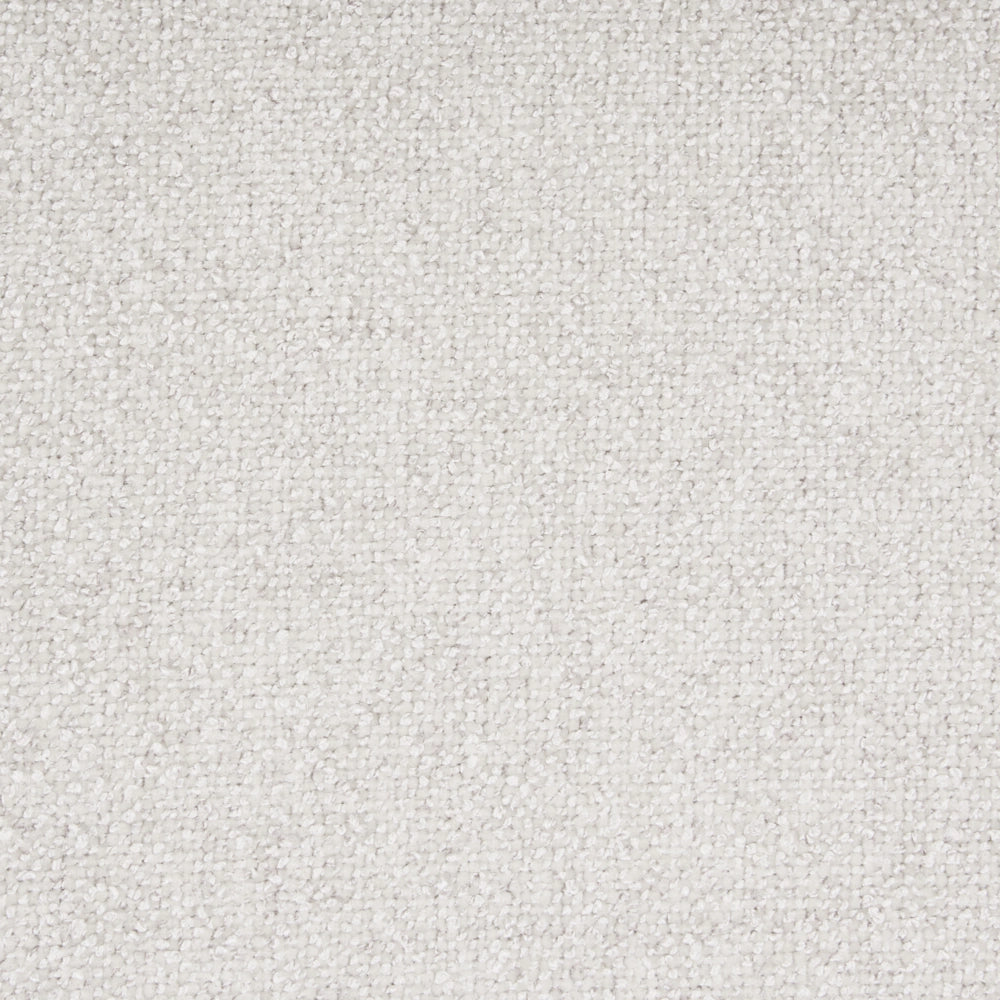 Rivestimento in tessuto bianco ottomano texture morbida gambe cilindriche stile organico