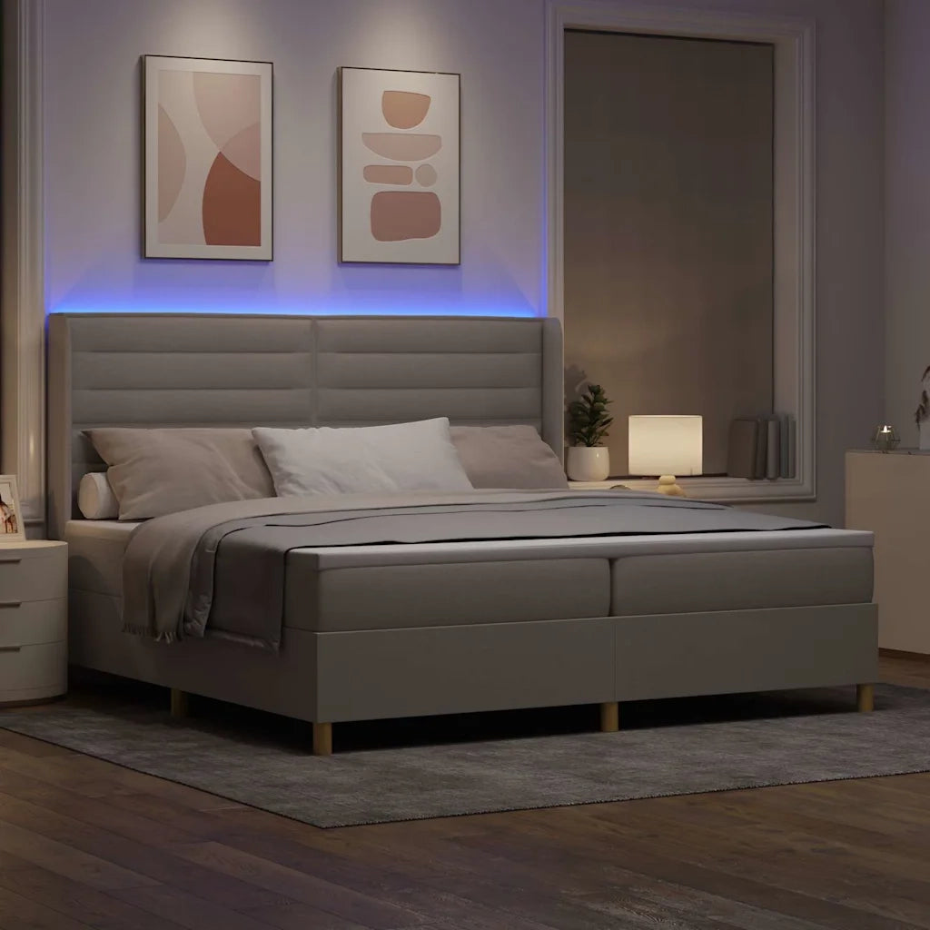 Letto a molle con strisce LED Talpa 200 x 200 cm Tessuto 3343655