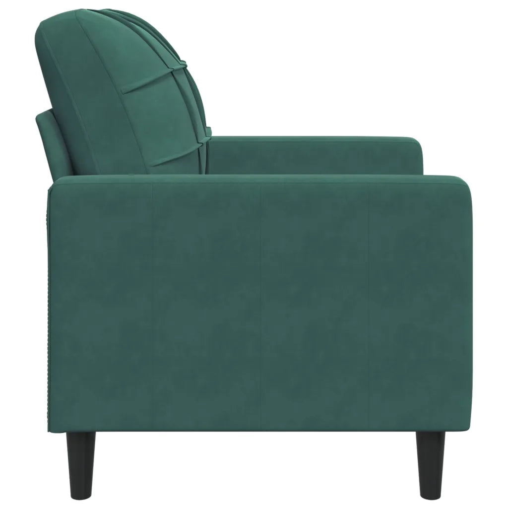 Divano Sedia-Poltrona Verde Scuro 60 cm Velluto 750806