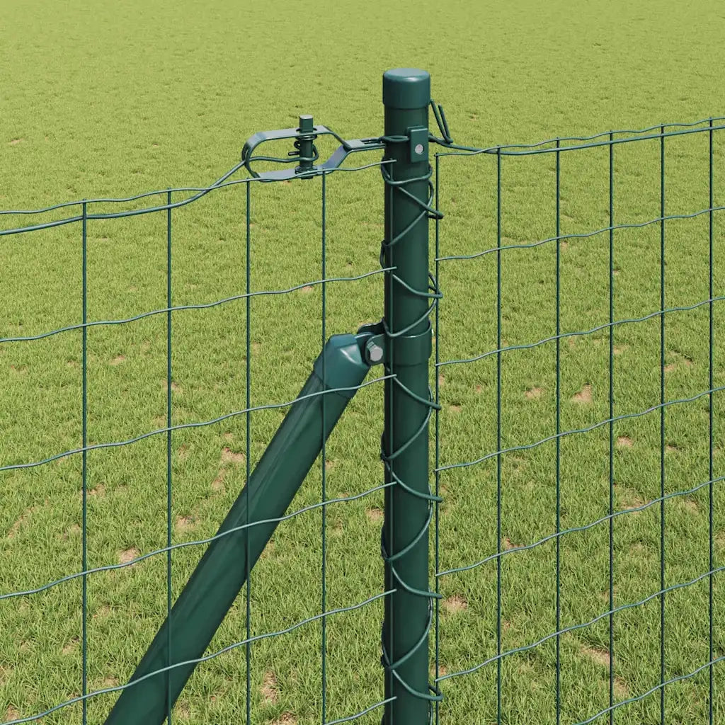 Recinzione da Giardino | Recinzione con Posto Verde 1,5 x 10 m Acciaio e PVC