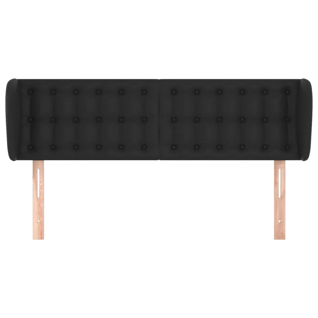 Testiera ad Orecchio Nera 147x23x78/88 cm in Similpelle 3117234