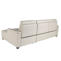 Divano chaise longue in pelle e relax