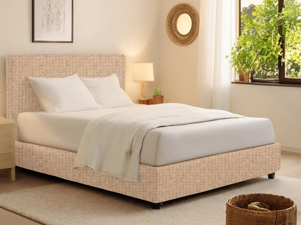 Bracknell, Letto Singolo Sfoderabile Made in Italy, Beige
