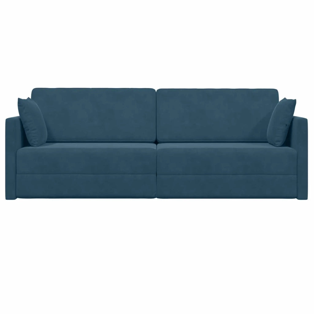 Divano-letto da pavimento Blu 213 x 70 x 77 cm Velluto 4106725