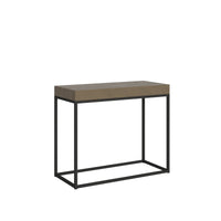 Consolle Allungabile 90-300x40x77 cm Nordica Tortora Telaio Antracite