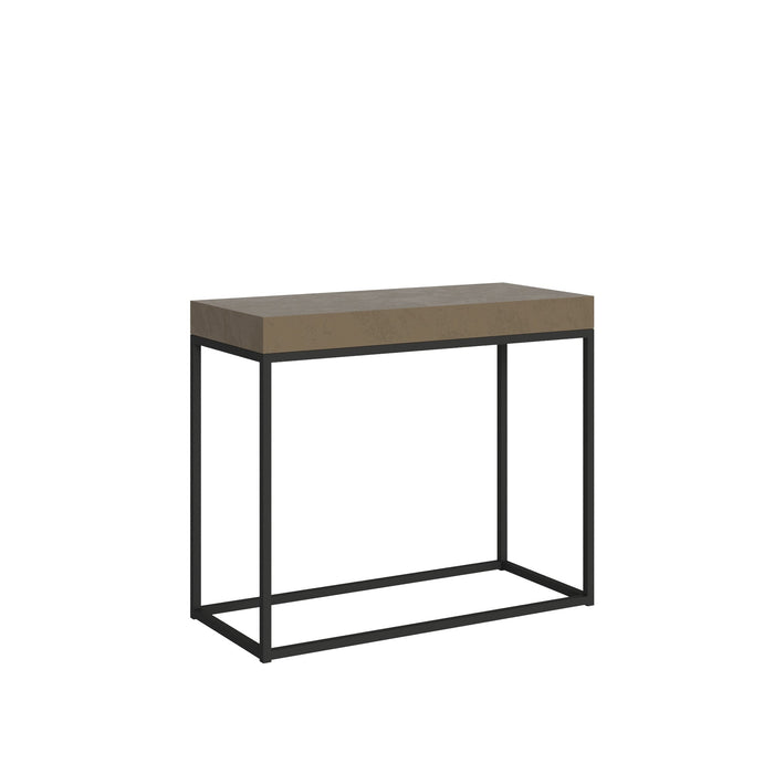 Consolle Allungabile 90-300x40x77 cm Nordica Tortora Telaio Antracite