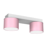 Plafoniera Milagro Dixie 2 luci GX53 rosa 20W metallo