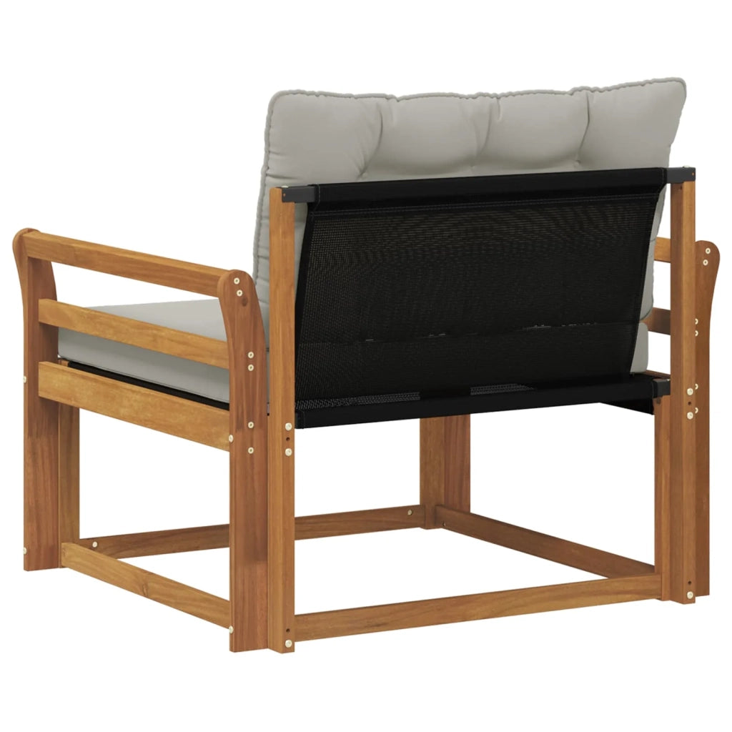 Set di divani da esterno-Sofa da giardino Legno di Acacia Massello e Textilene 636451