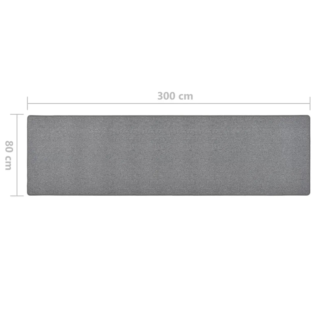 Tappeto Corsia Grigio Scuro 80x300 cm 326976