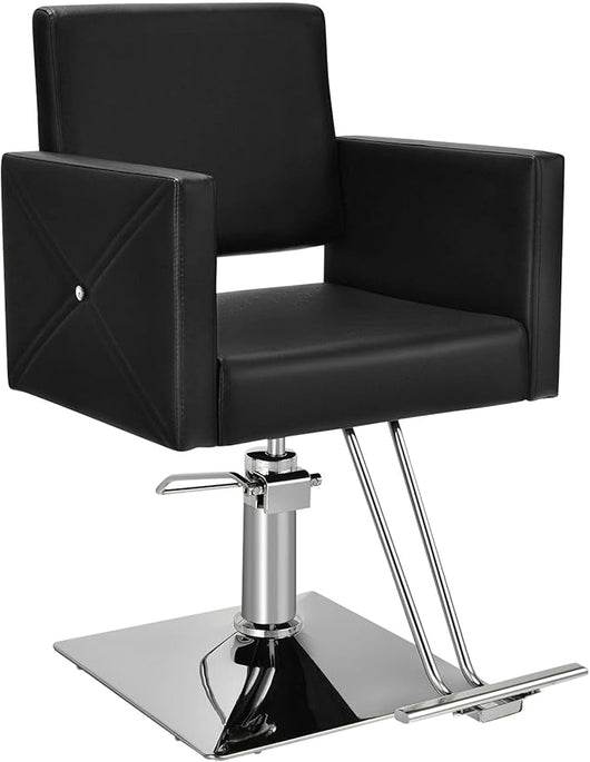 Poltrona da Barbiere con Altezza Regolabile, Sedia da Barbiere Girevole a 360°, con Pompa Idraulica Pesante, Capacità di Carico 150 kg