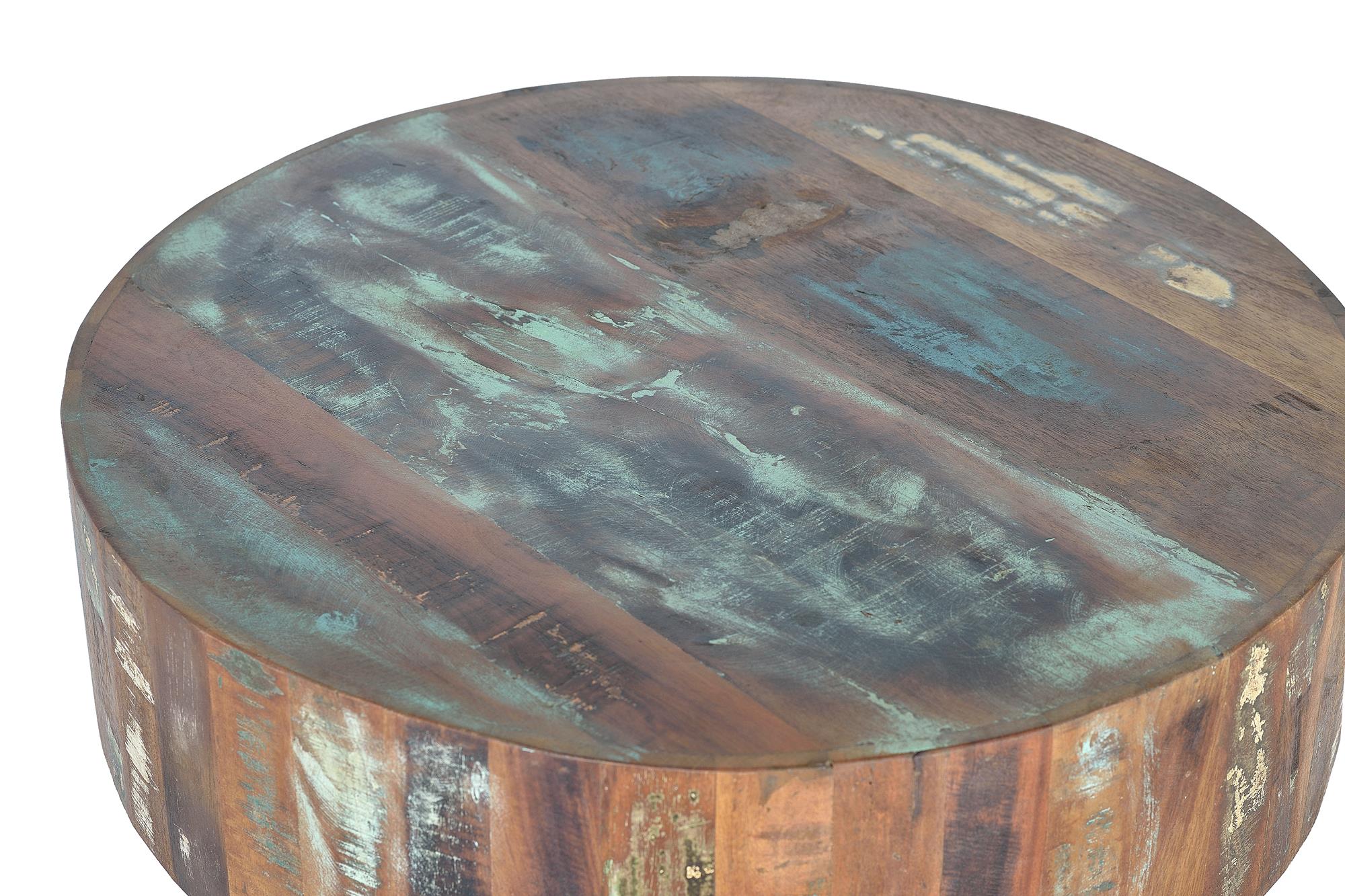 Tavolo in legno riciclato e gambe in metallo