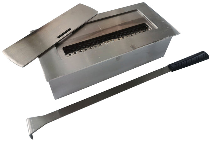 Bruciatore a Bioetanolo per Camini 28,5x12,5x8 cm 1,5L in Acciaio Inox
